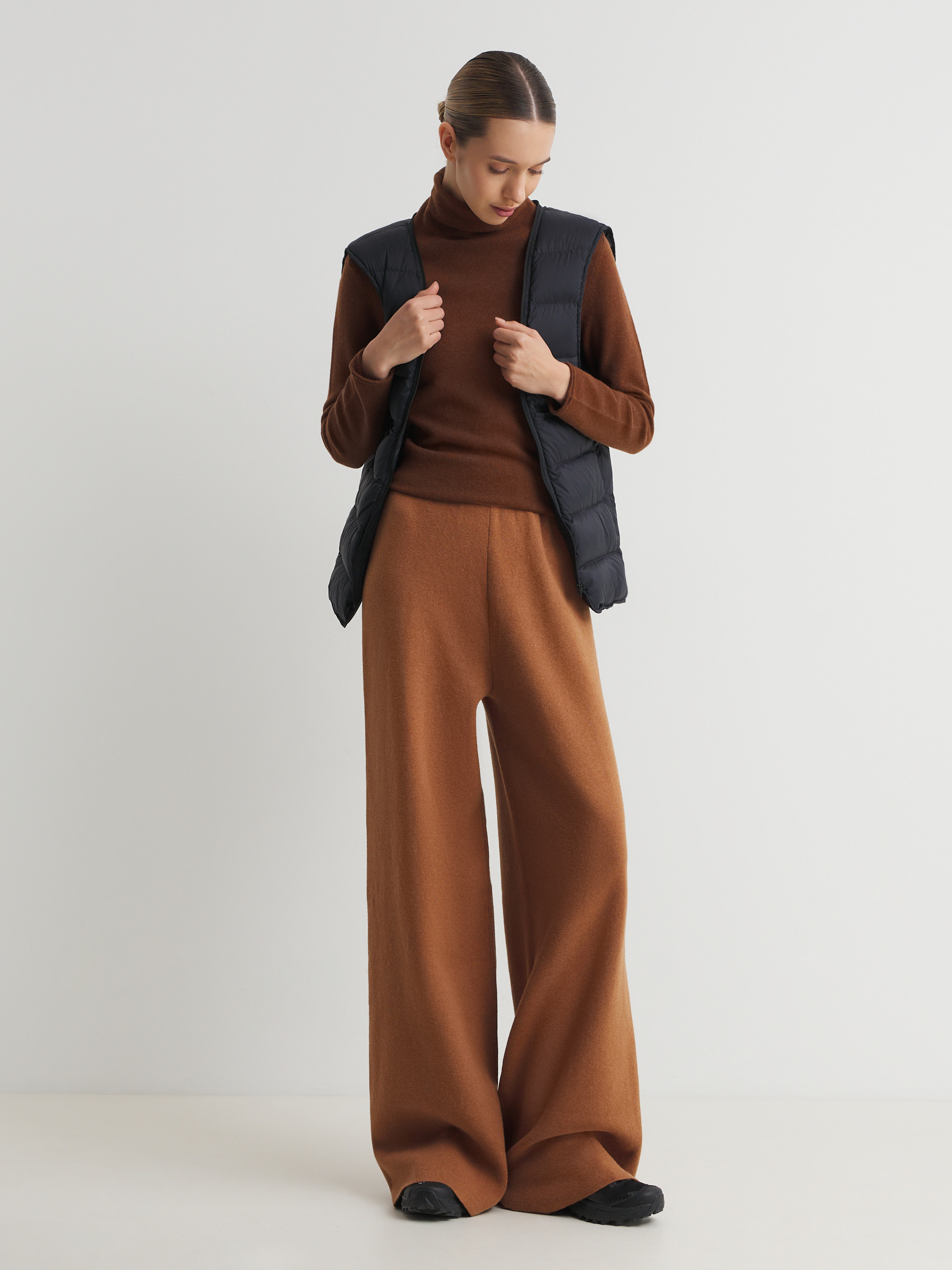 Женские широкие брюки MAISON DAVID 4489627, оранжево-коричневый