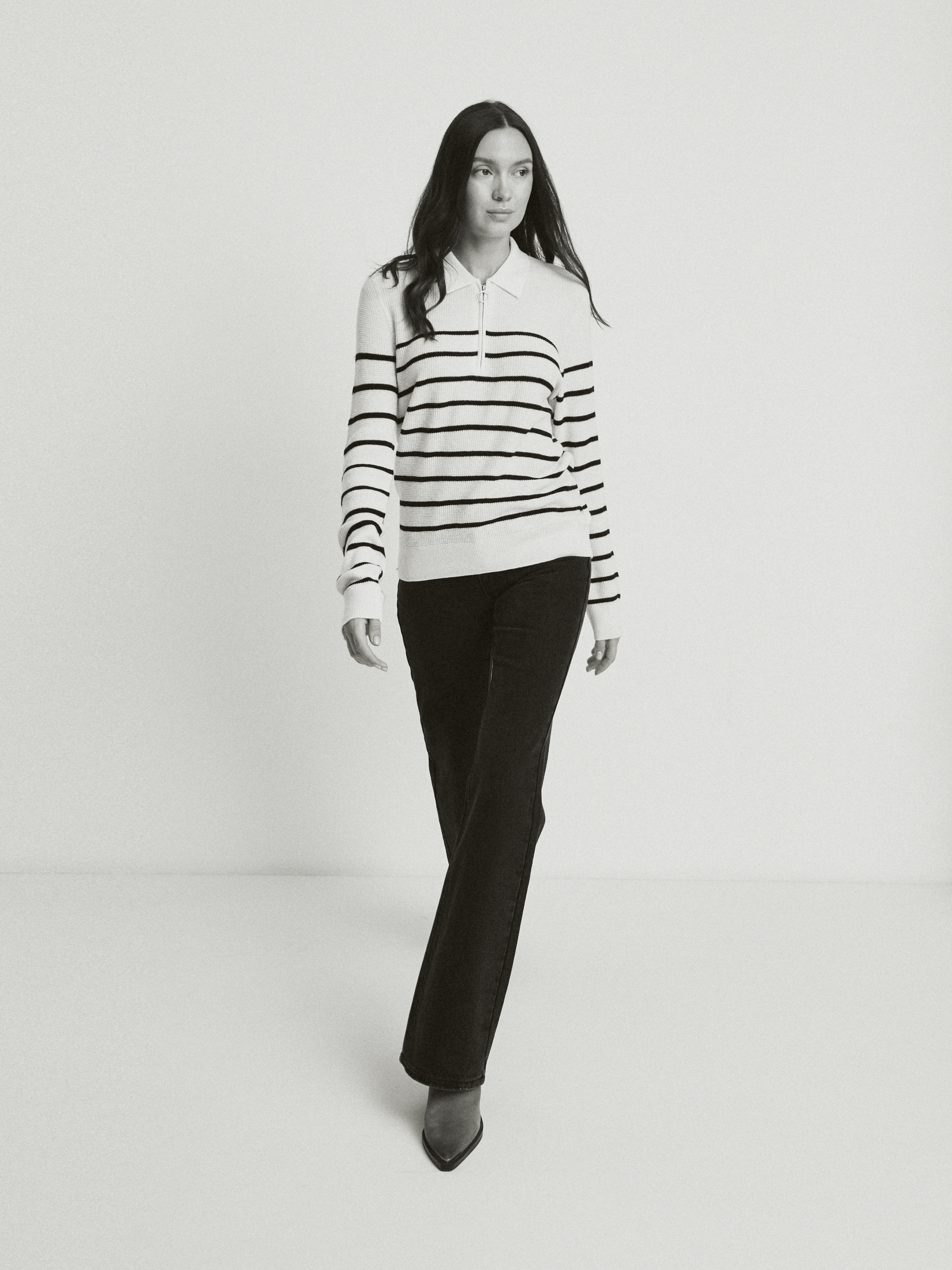 Женский джемпер поло MAISON DAVID 4332713, молочно-белый