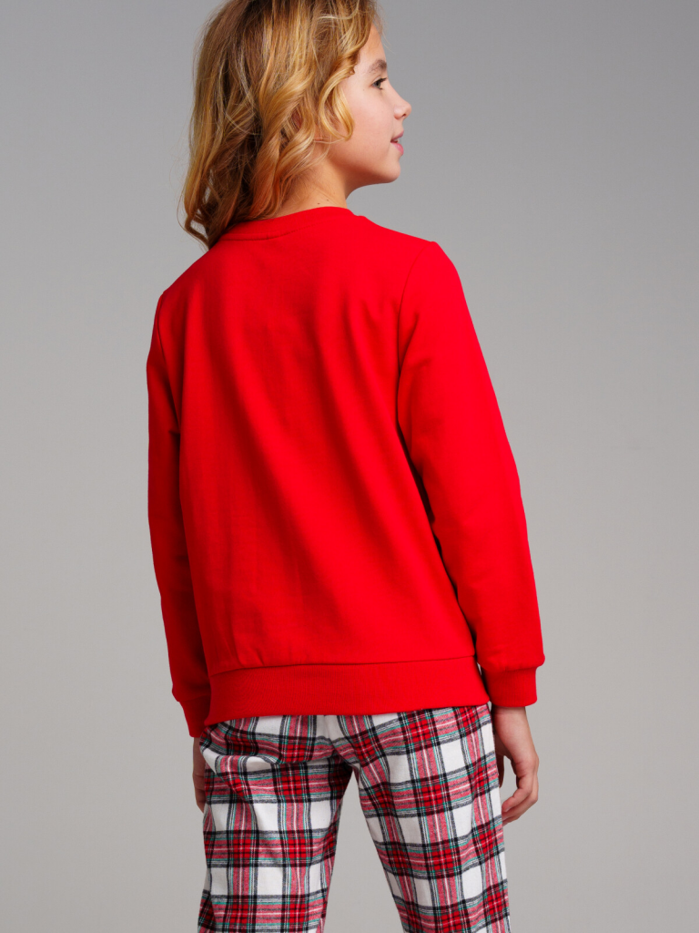 Толстовка трикотажная для девочек красный,белый 42346008