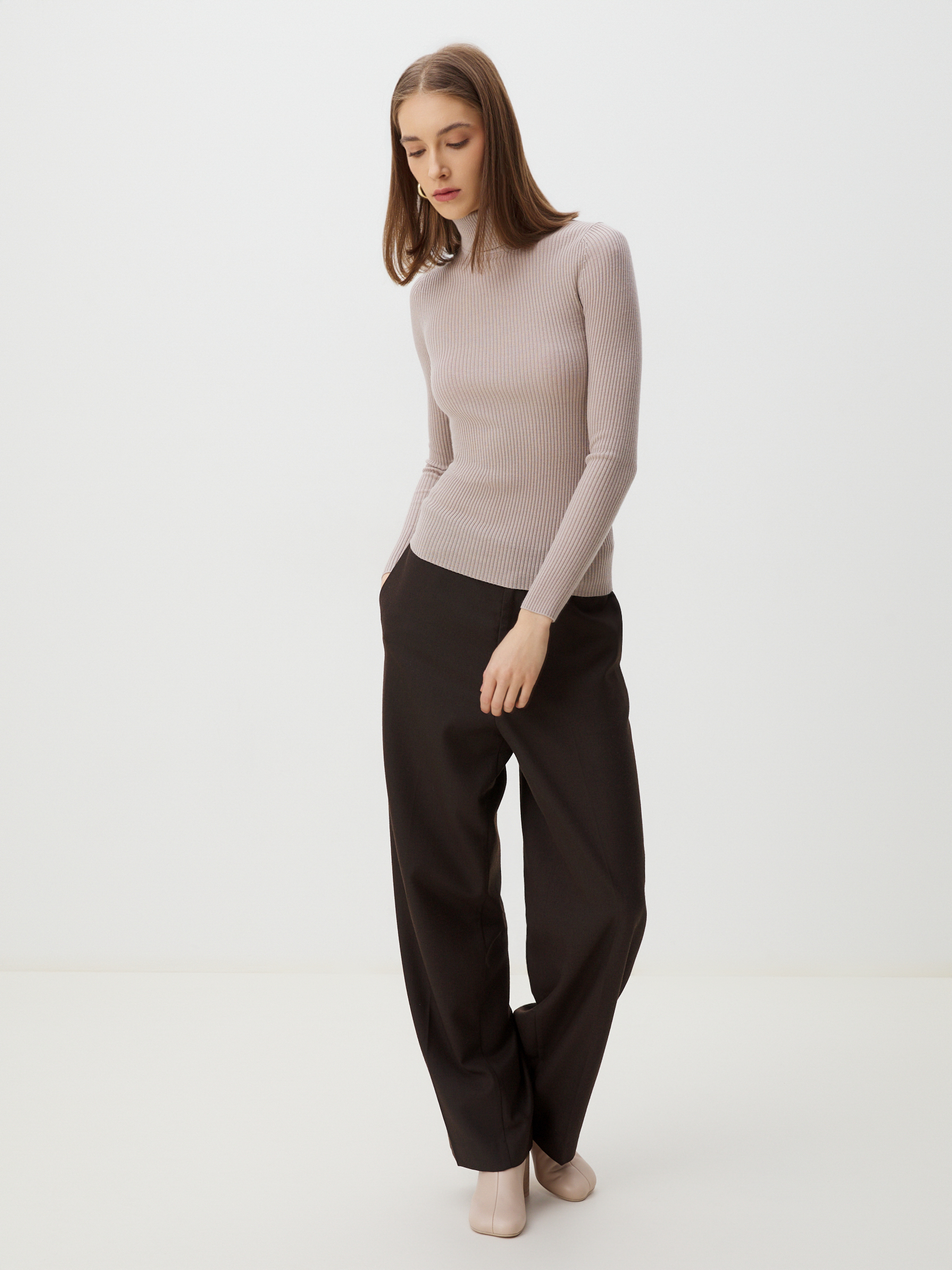 Женская водолазка MAISON DAVID 3348454, серо-коричневый