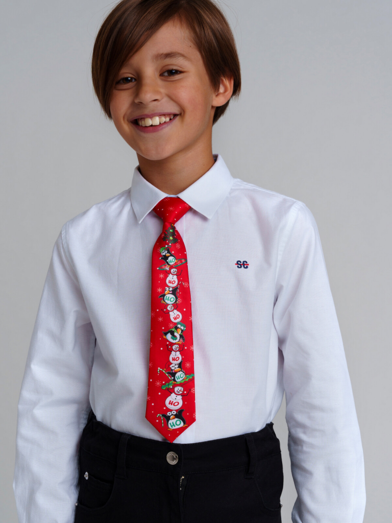 Галстук текстильный для мальчиков красный 42311002