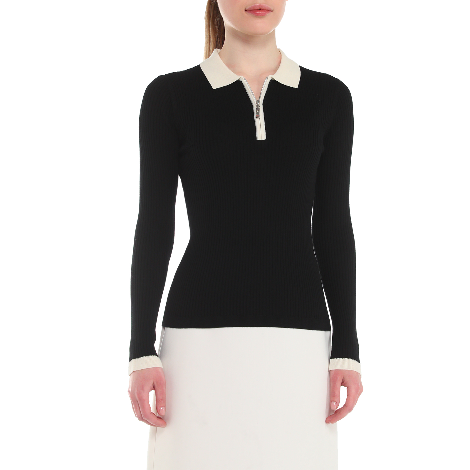 Женский джемпер поло MAISON DAVID 4090131, черный