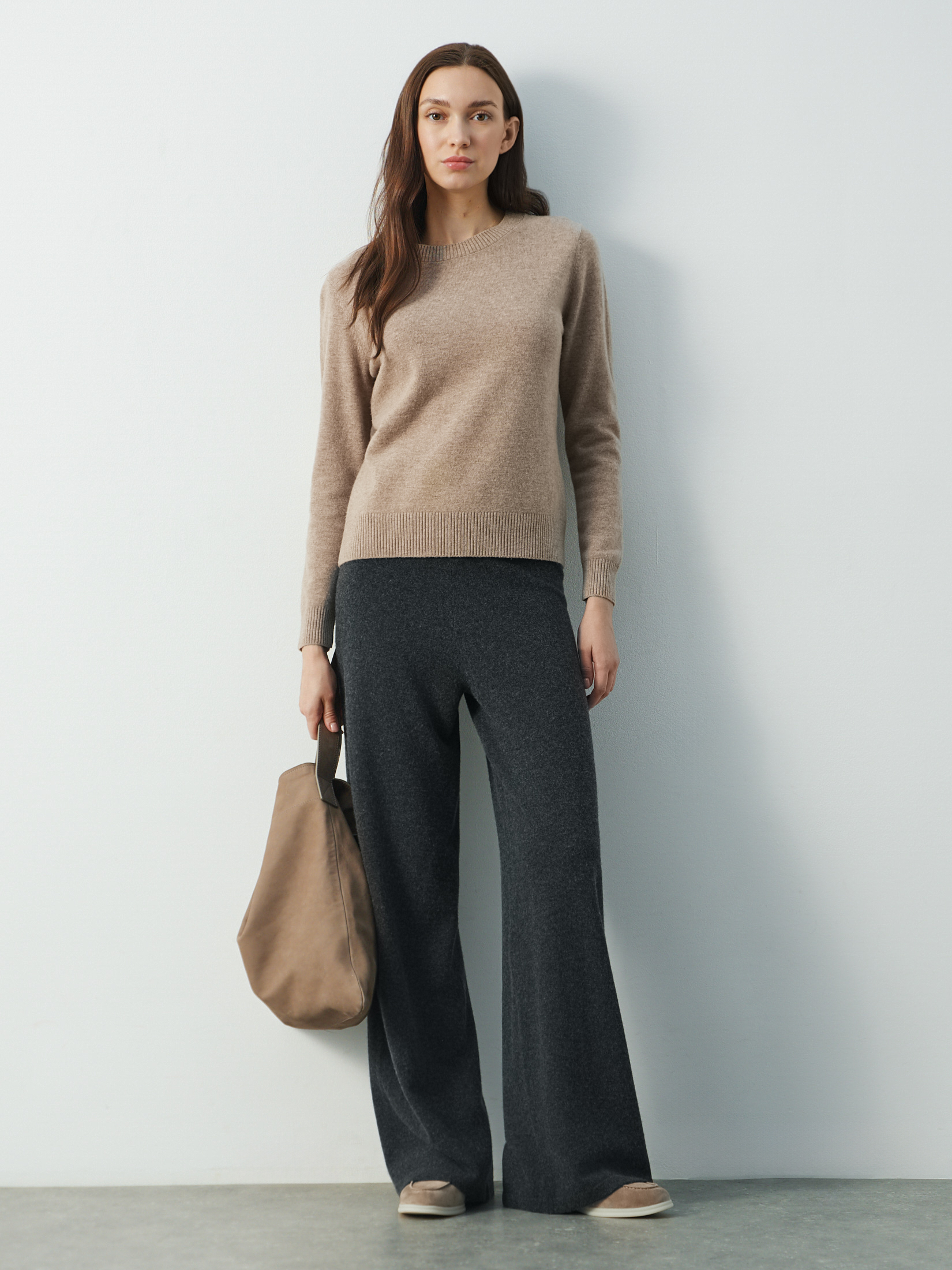 Женские широкие брюки MAISON DAVID 4615660, графитовый