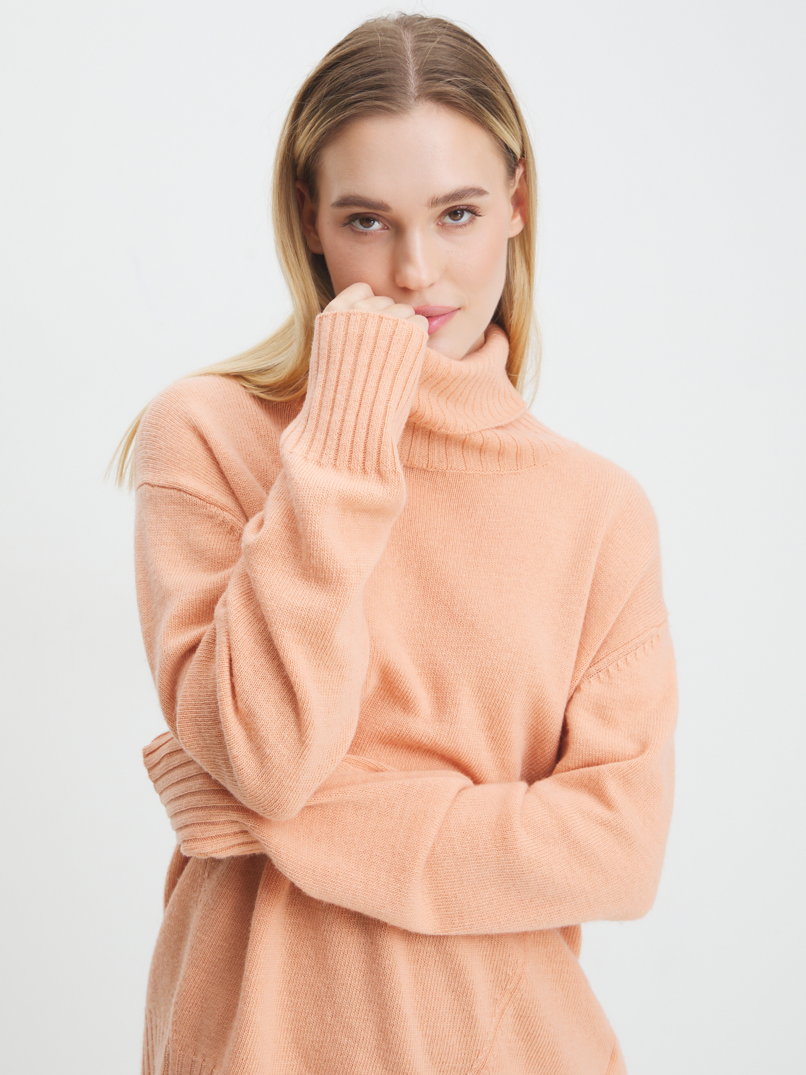 Женский свитер MAISON DAVID 4269049, персиковый