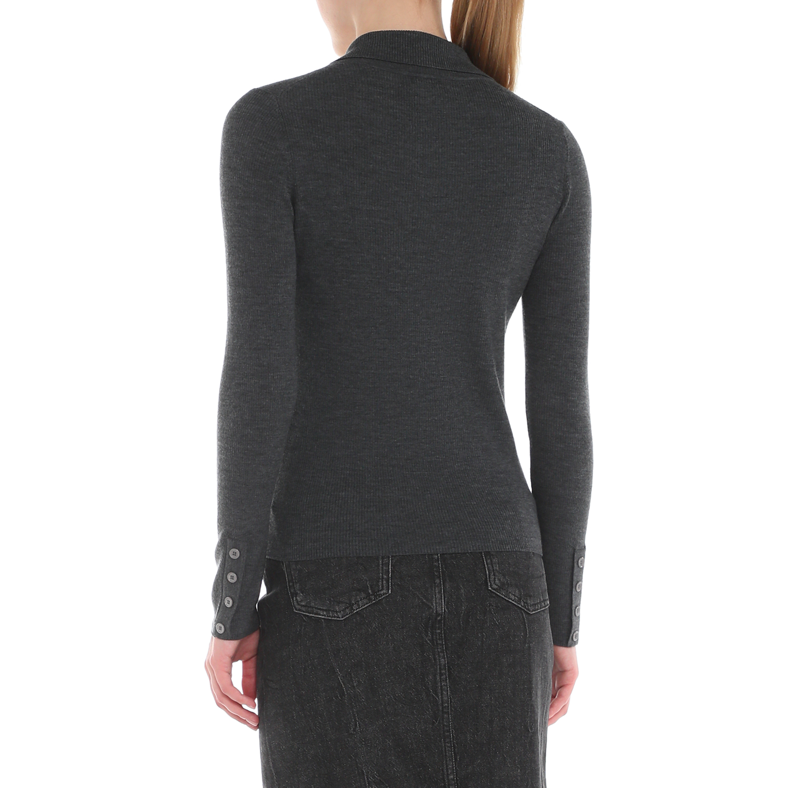 Женский джемпер поло MAISON DAVID 4090161, темно-серый