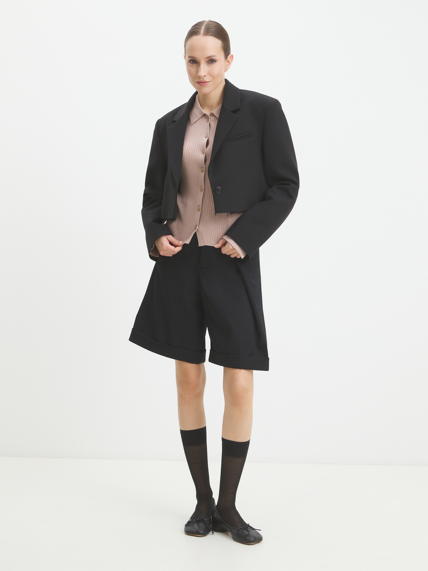 Женский кардиган MAISON DAVID 4451139, розово-бежевый