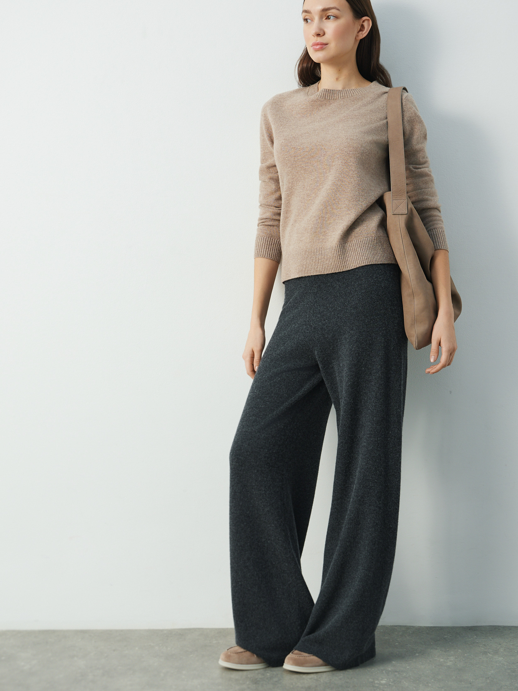 Женские широкие брюки MAISON DAVID 4615660, графитовый