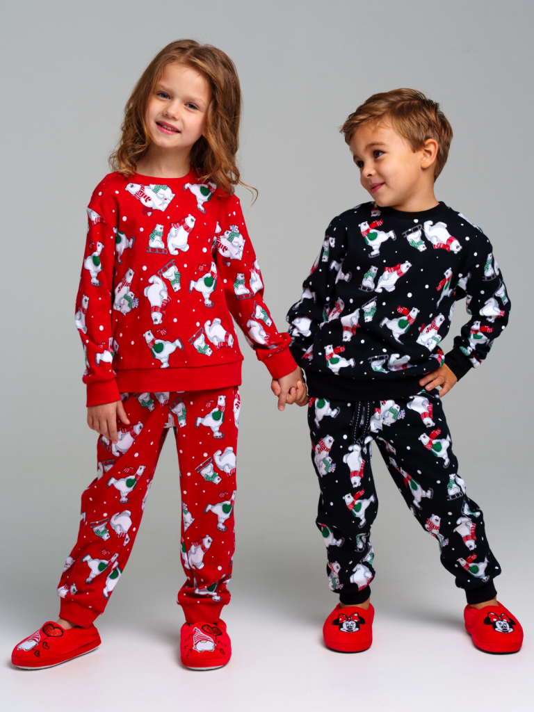 Пижама трикотажная для мальчиков тёмно-синий 42316056