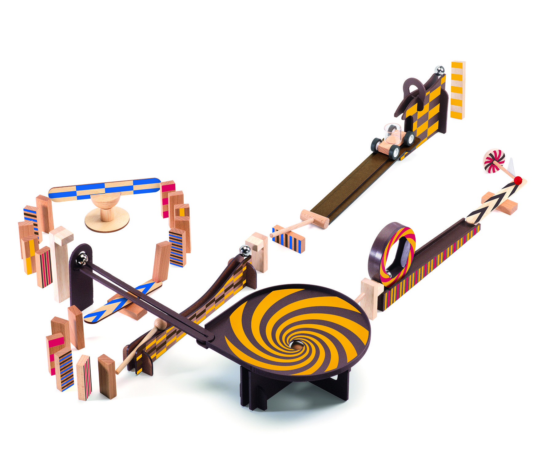 Деревянный конструктор Djeco Zig&Go, 45 деталей