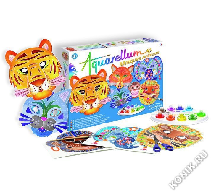 Акварельная раскраска Sentosphere «Маски»