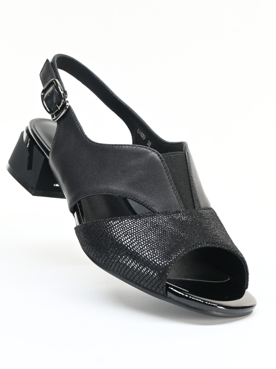 G1829 Туфли жен лет нат кож черн нат кож (38)