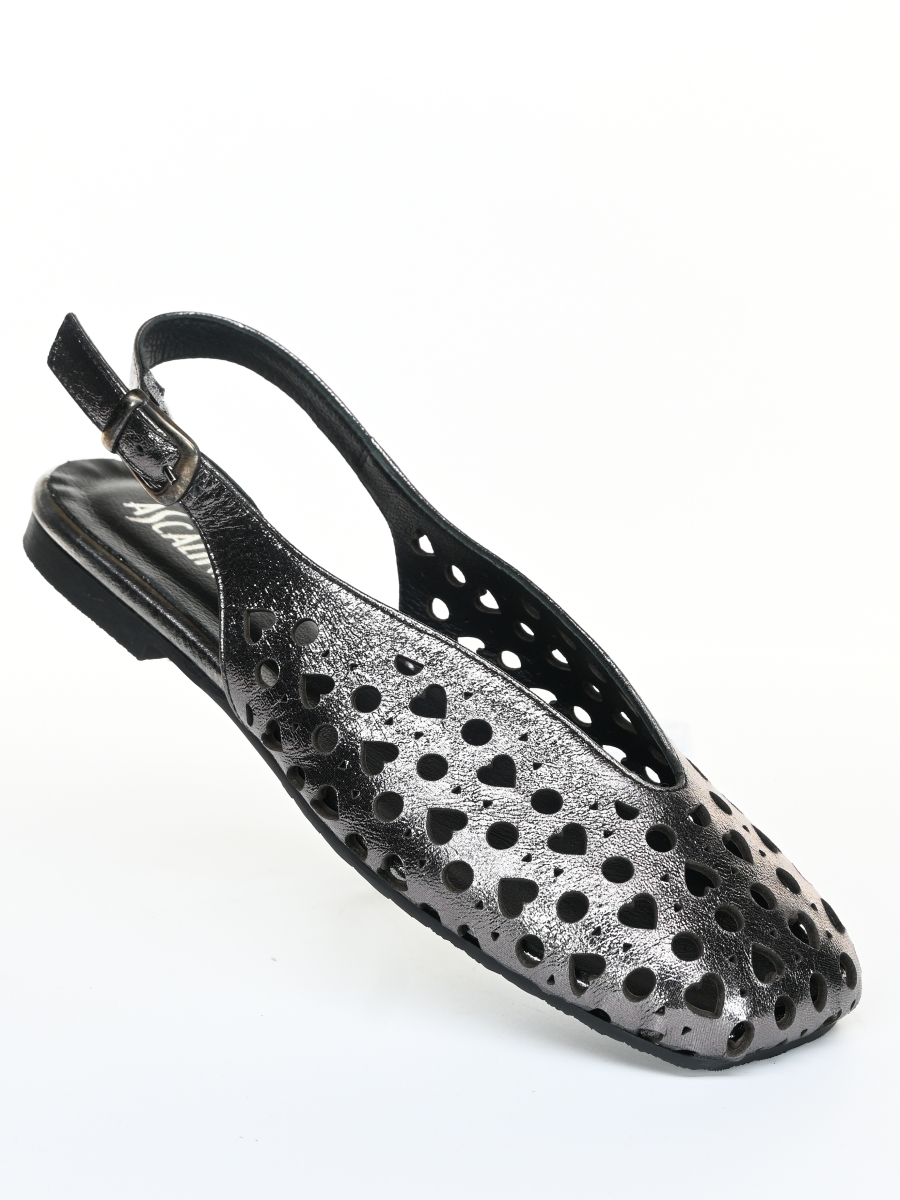 R15649 Туфли лет жен нат кож сереб нат кож (38)