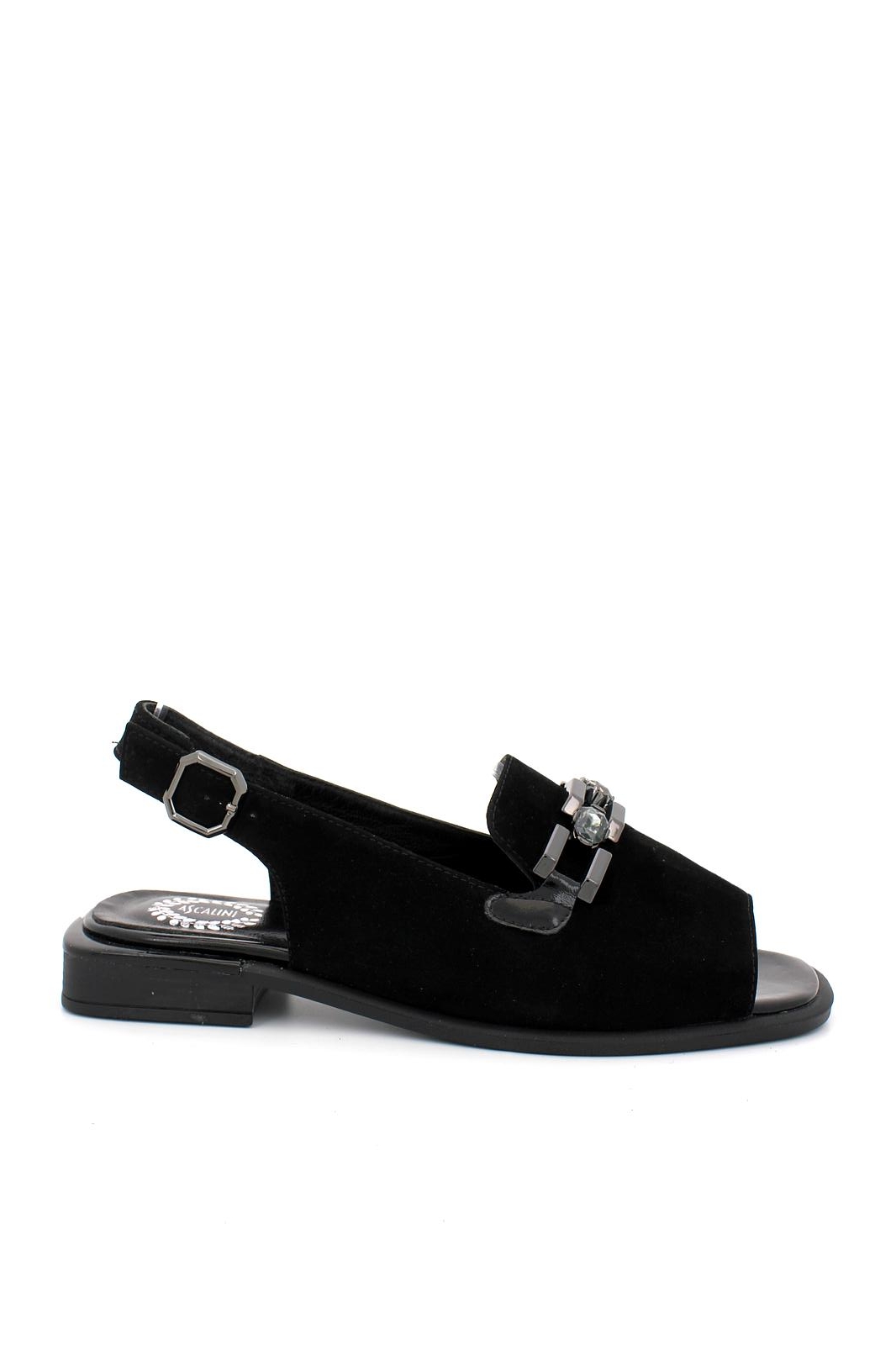 R15202B Туфли лет жен нат замш черн нат кож (41)