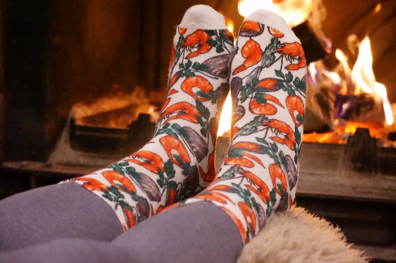 005 Slim Тонкие шерстяные носки Яркая креветка