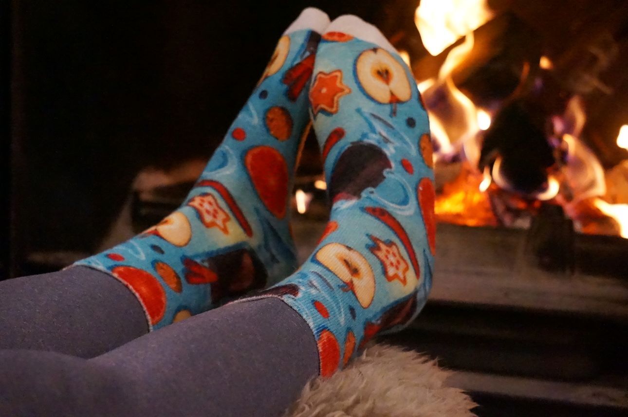 021 Slim Тонкие шерстяные носки Волшебный глинтвейн