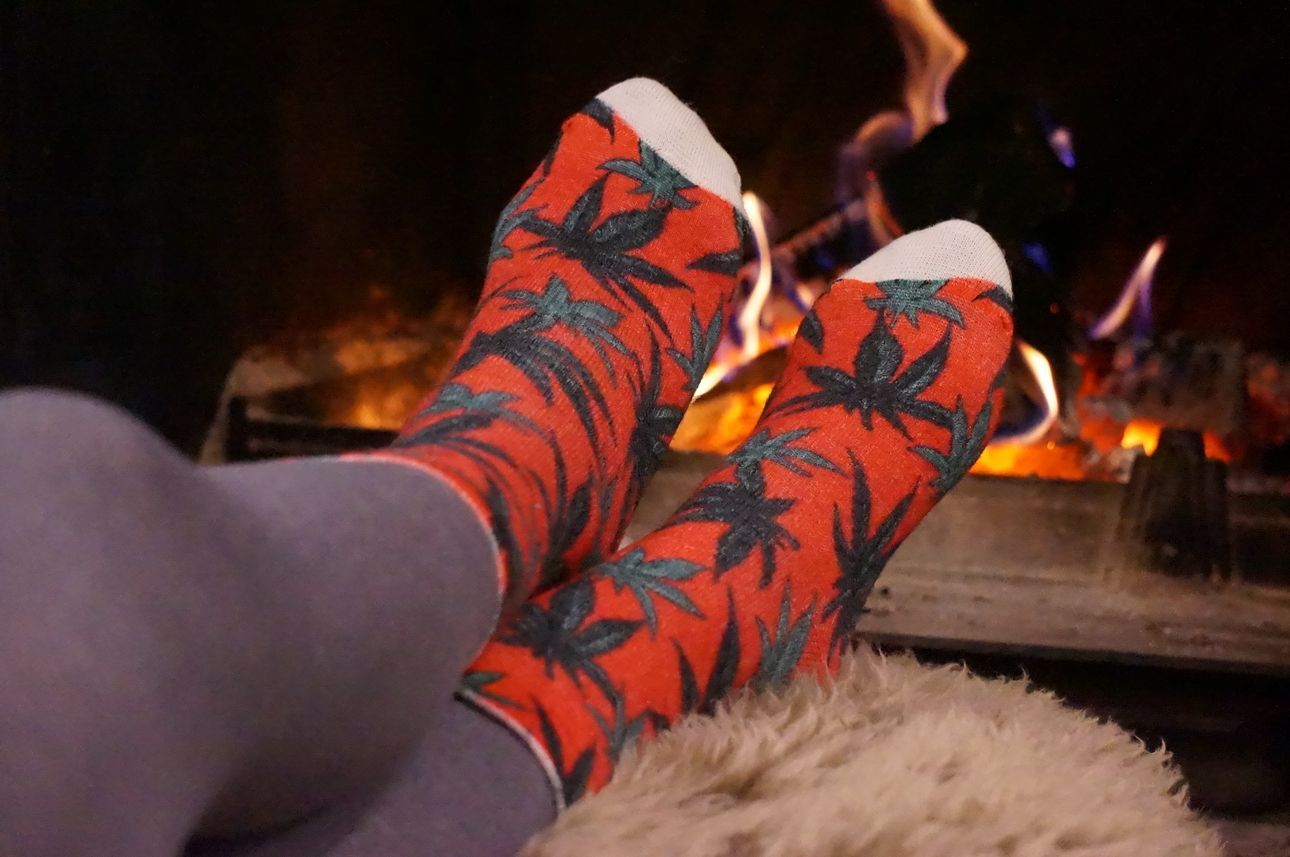 092 Slim Тонкие шерстяные носки Цветик-семицветик