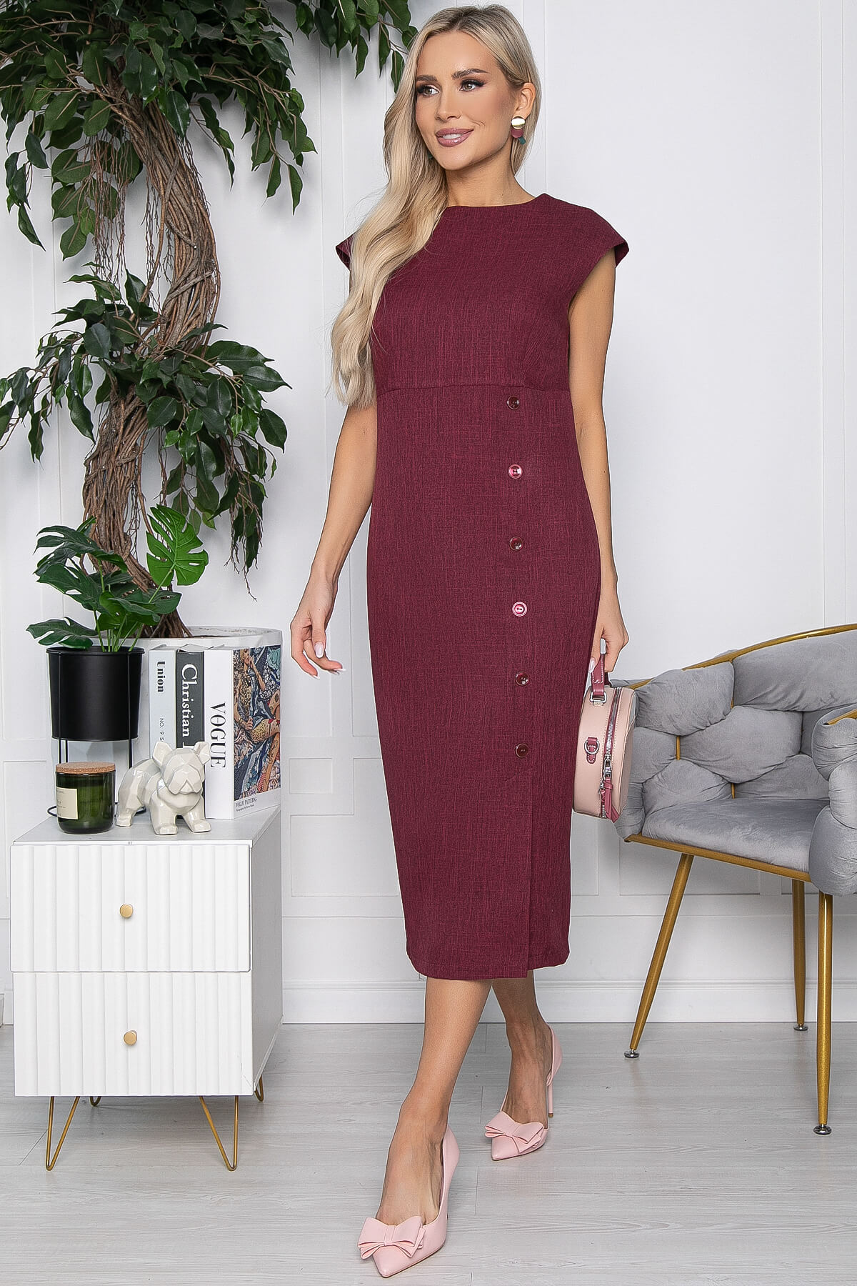 Платье Твоё настроение (бордо) П10197