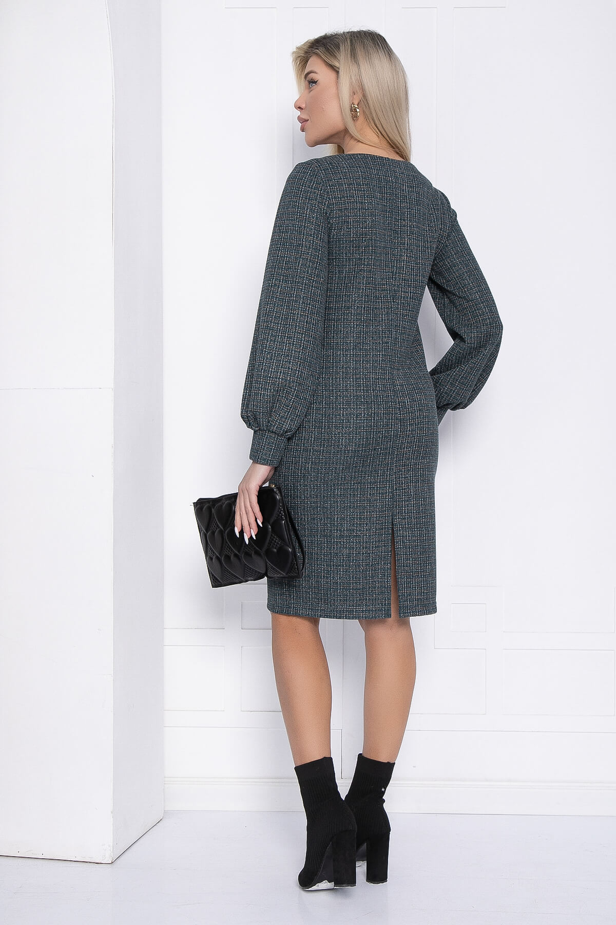 Платье Шарли (темно-зеленое) П12482-18