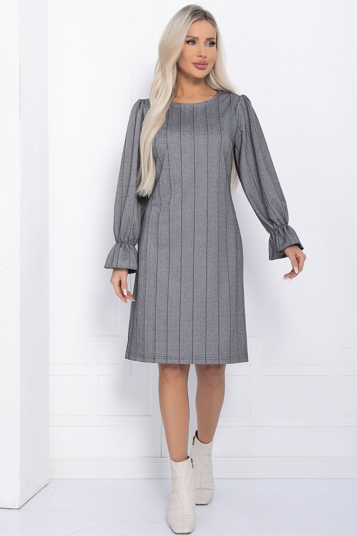 Платье Есения (серое) П12271-30