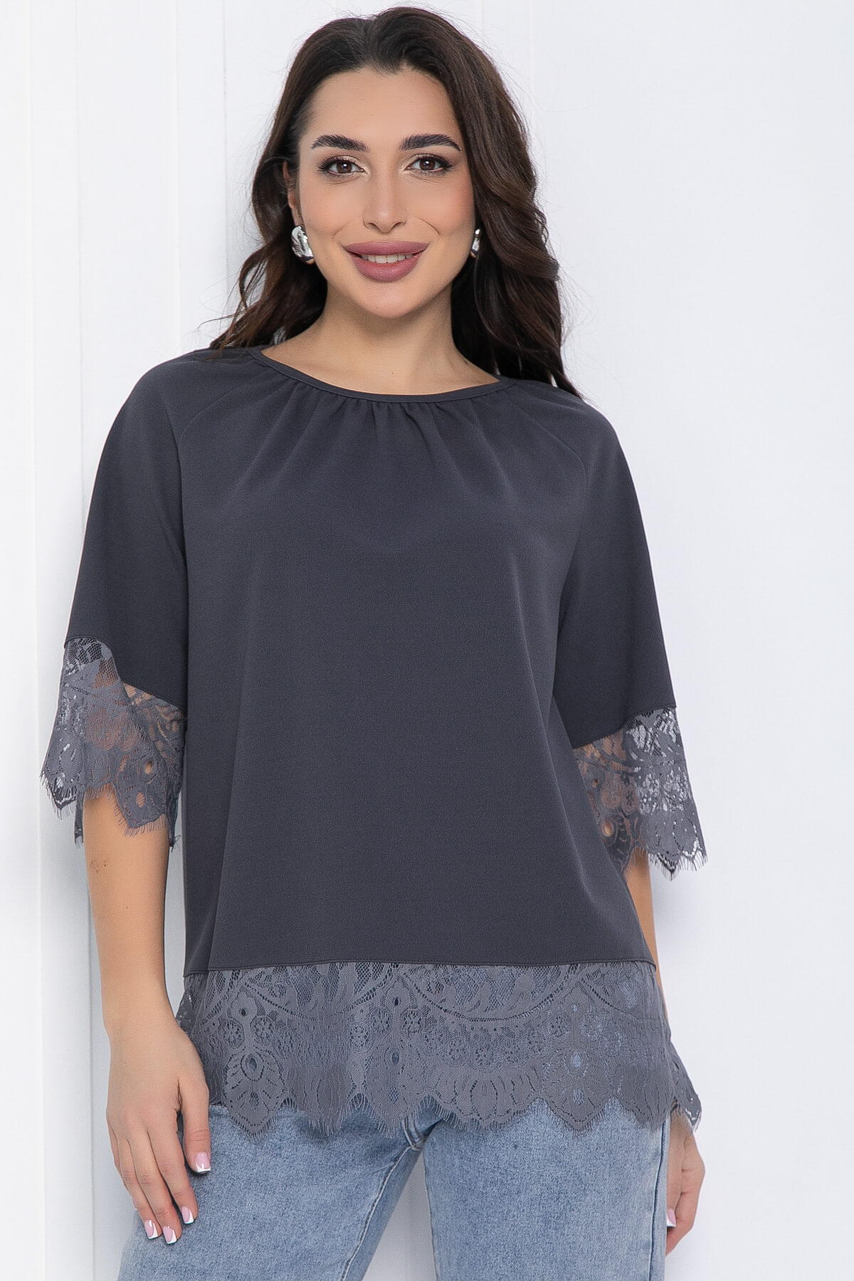 Блуза Дарси (серая) Б12624-29