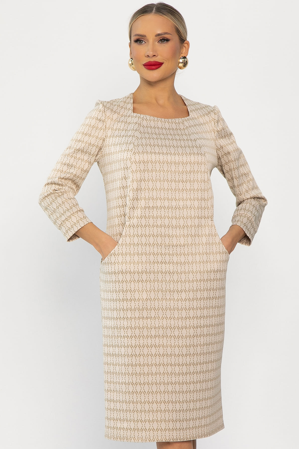 Платье Настроение (бежевое) П13744-19М