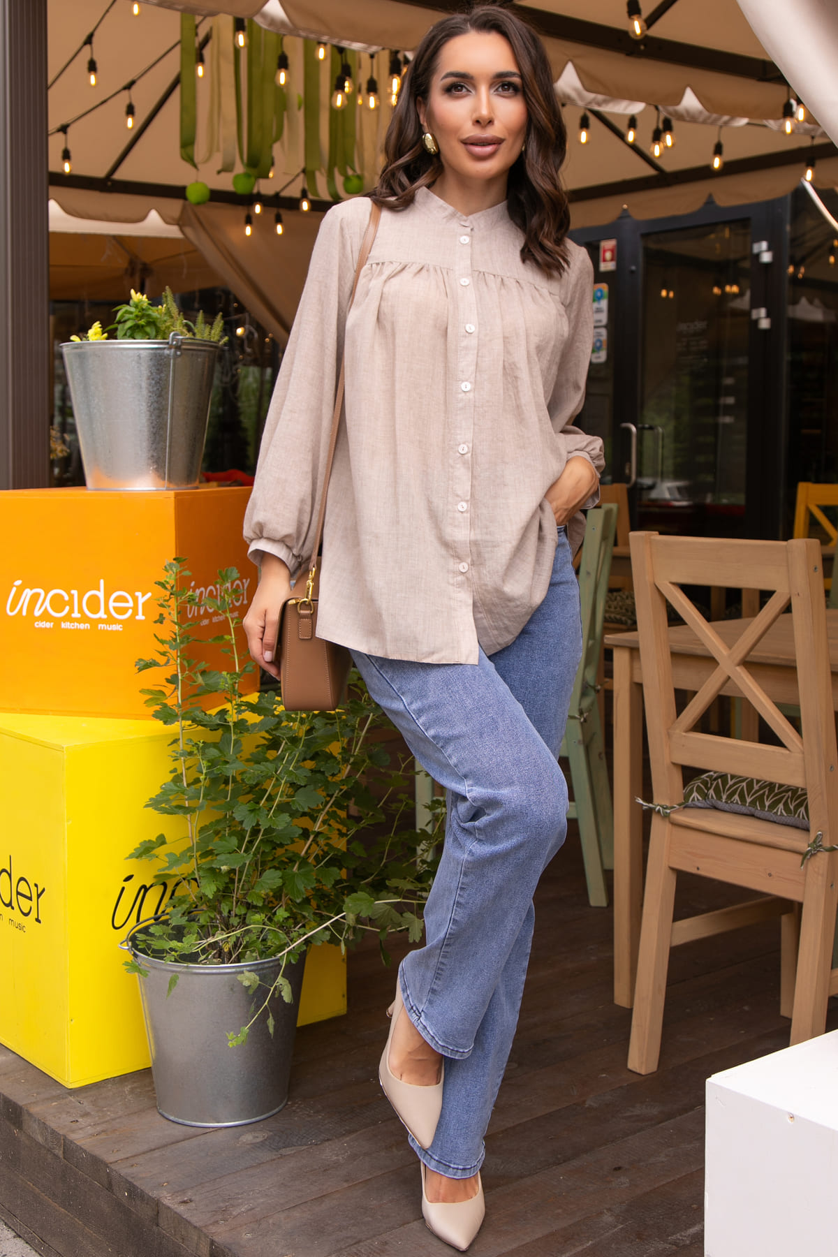 Блуза Ловец снов (бежевая) Б13618-5М