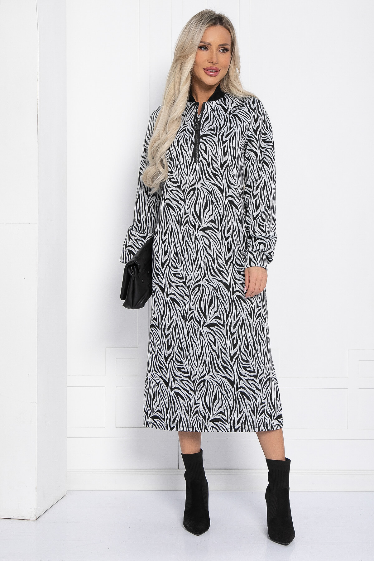 Платье Белые ночи (черно-белое) П12305-19