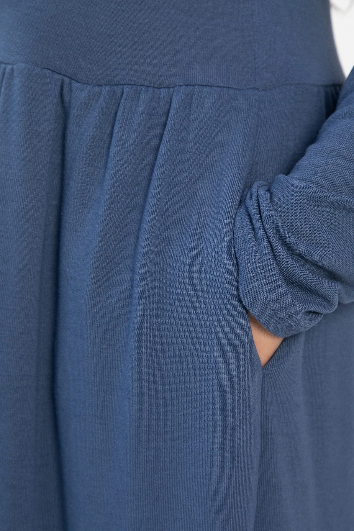 Платье трикотажное Твоя осень (синее) П14443-25М