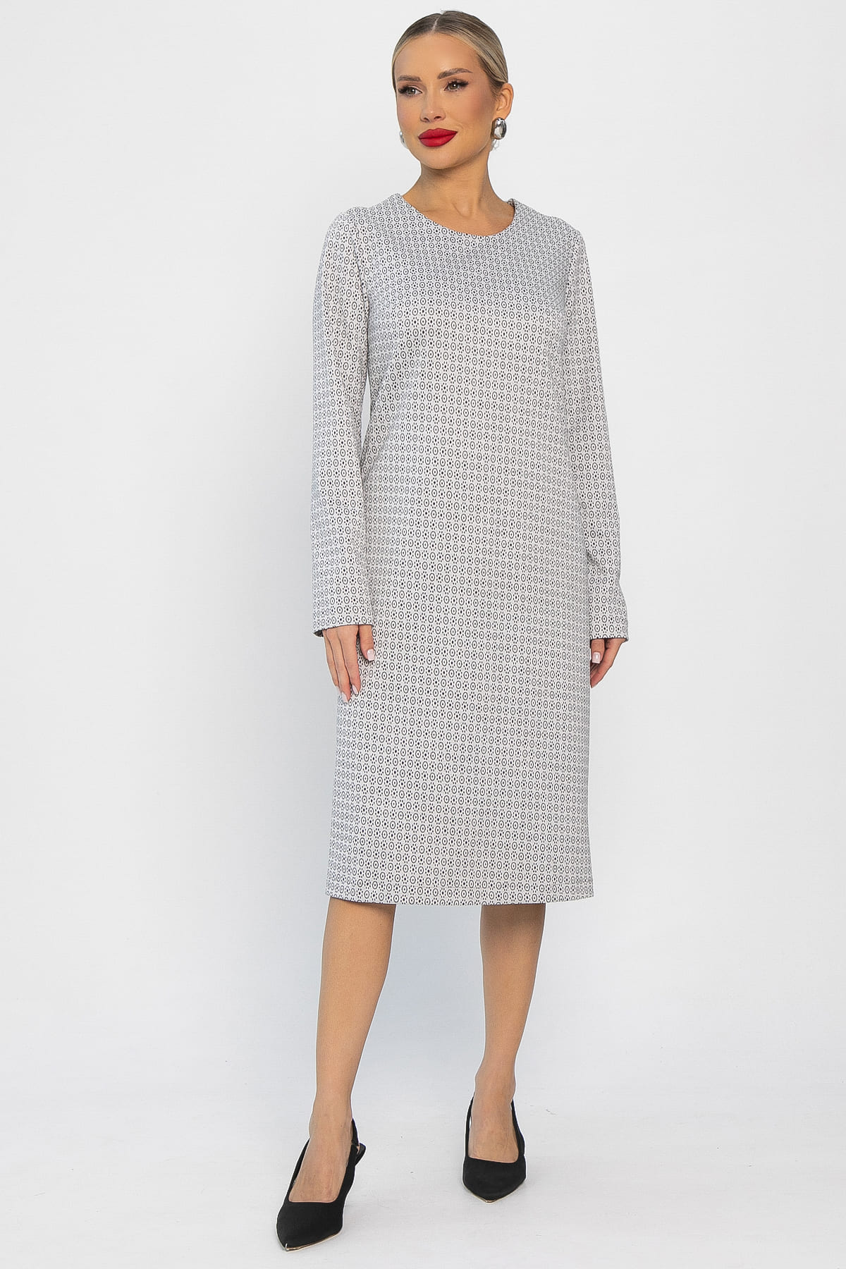 Платье трикотажное Лаурель (светло-серое) П14248-25М