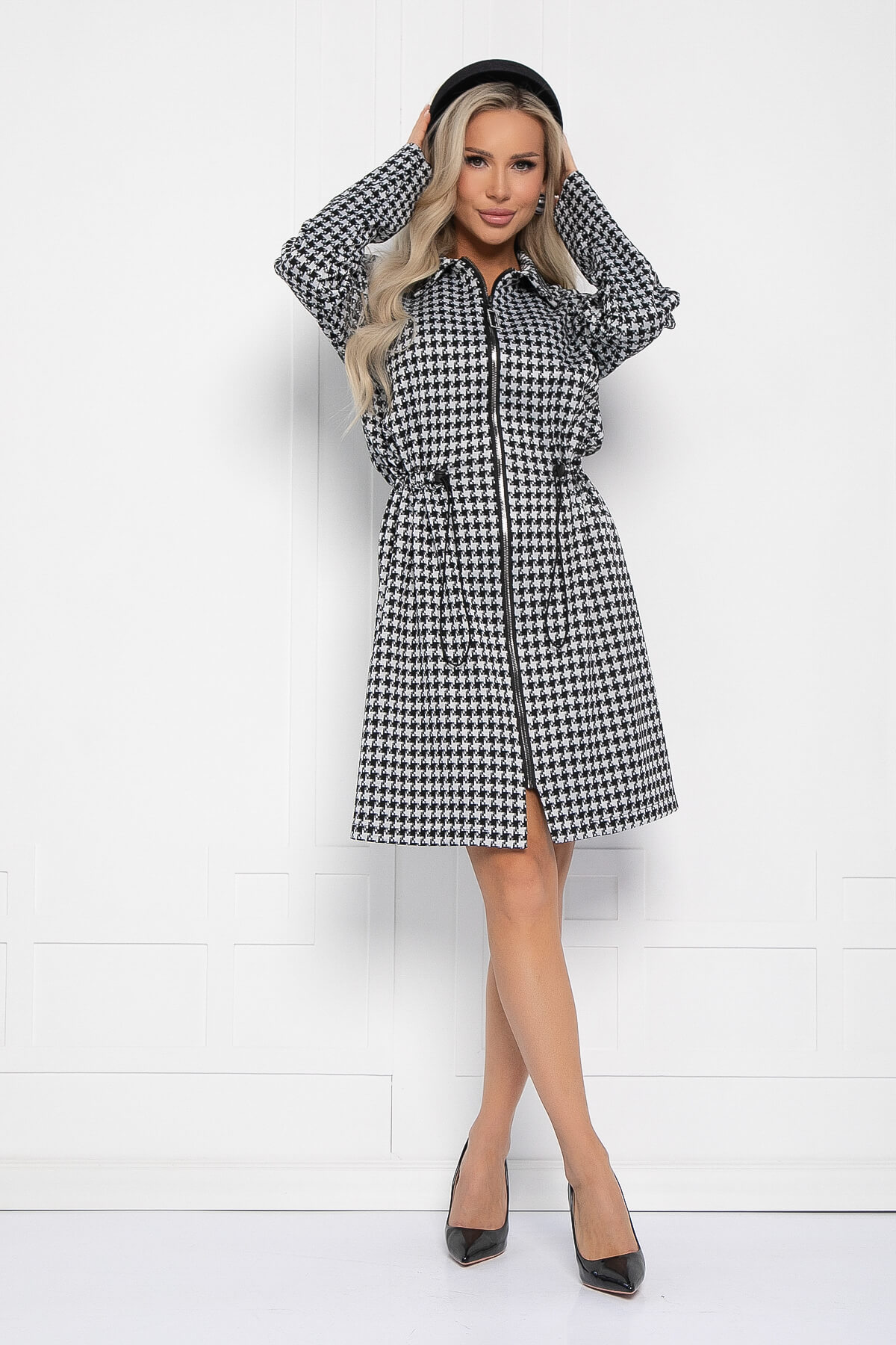 Платье Зарина (черно-белое) П14227-5М