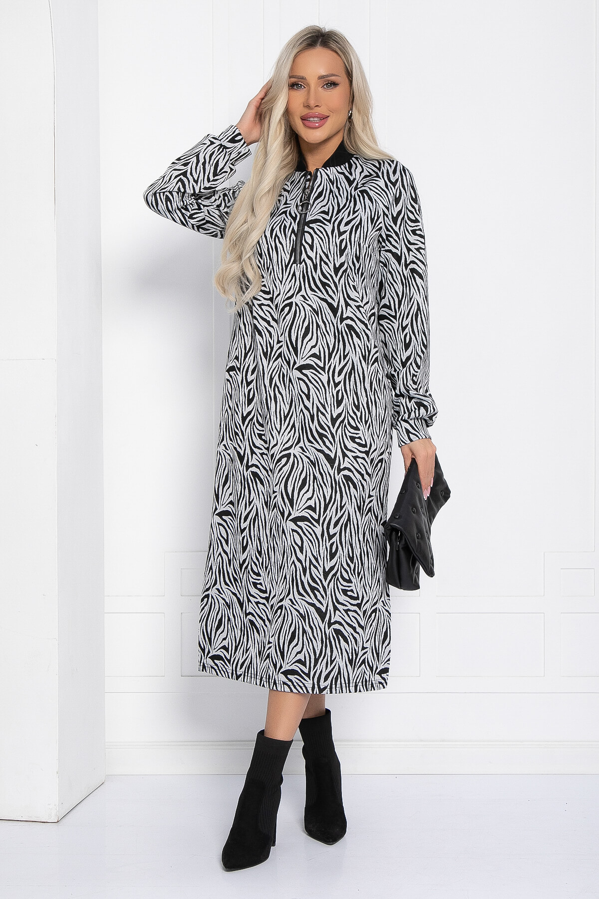 Платье Белые ночи (черно-белое) П12305-19