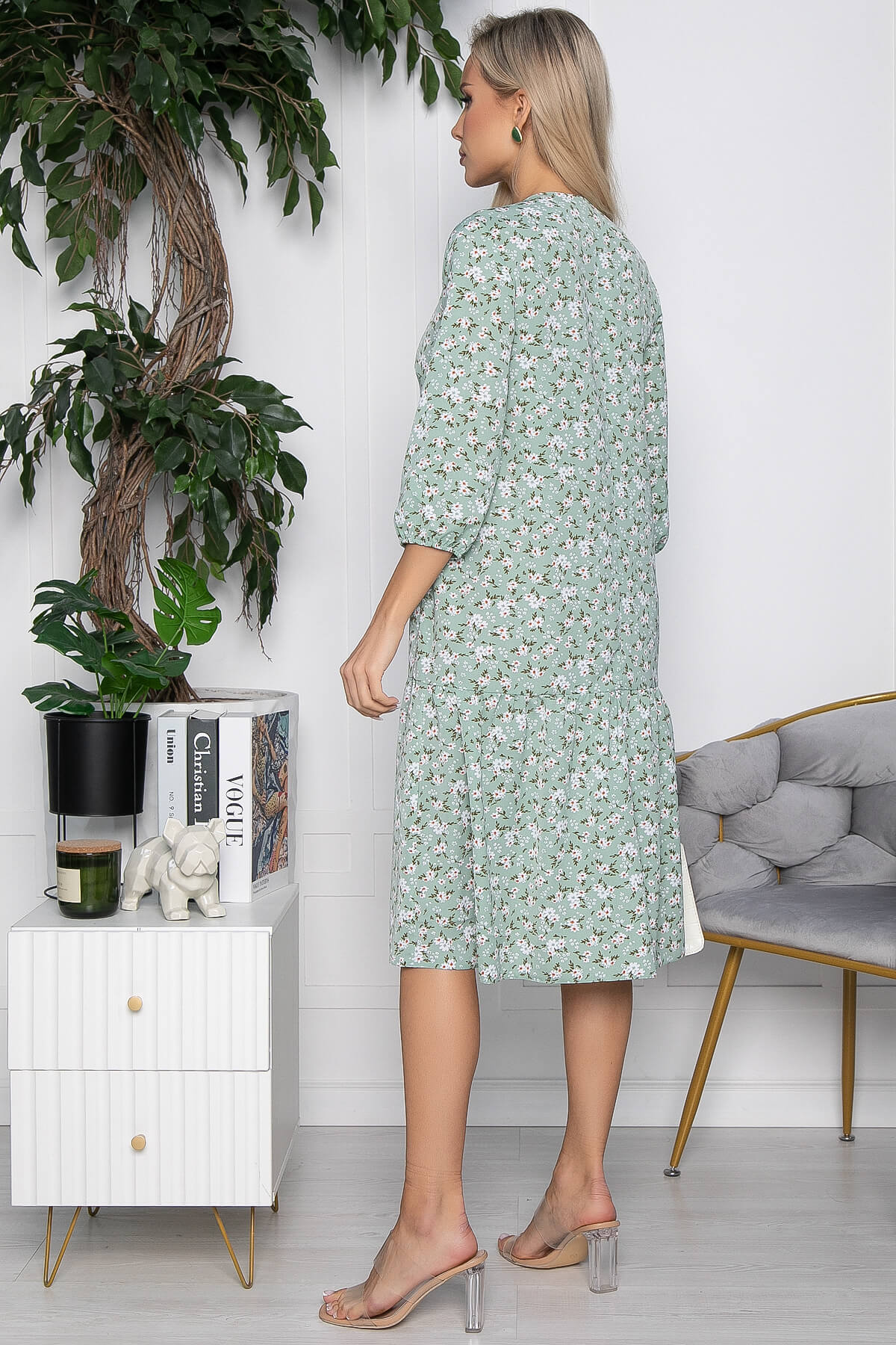 Платье Инара (зеленое) П10603