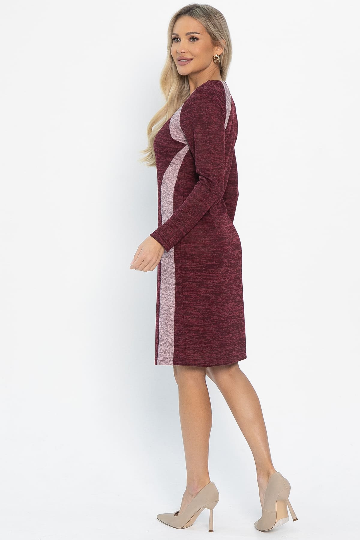 Платье трикотажное Елея (бордовое) П14589-10М