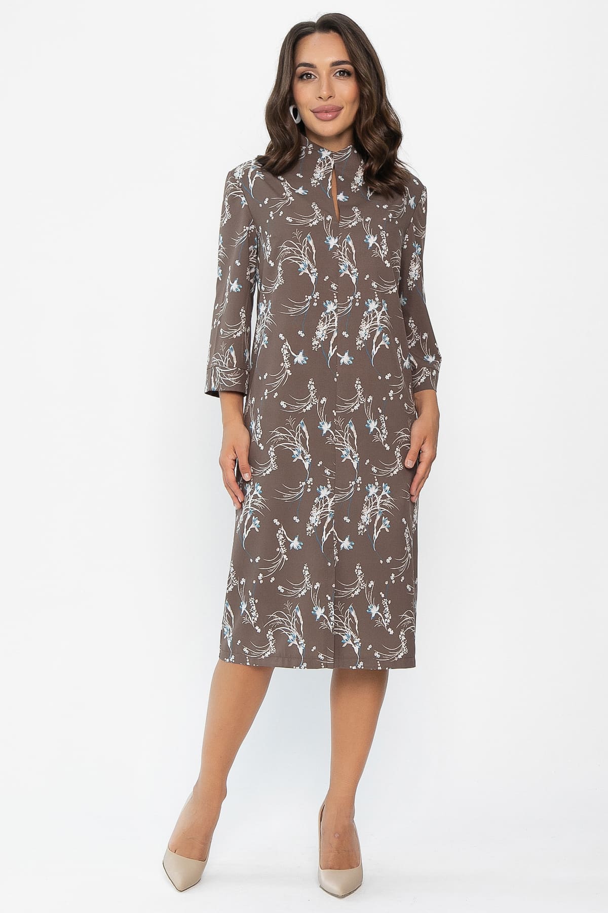 Платье Мира (коричневое) П14021-9М
