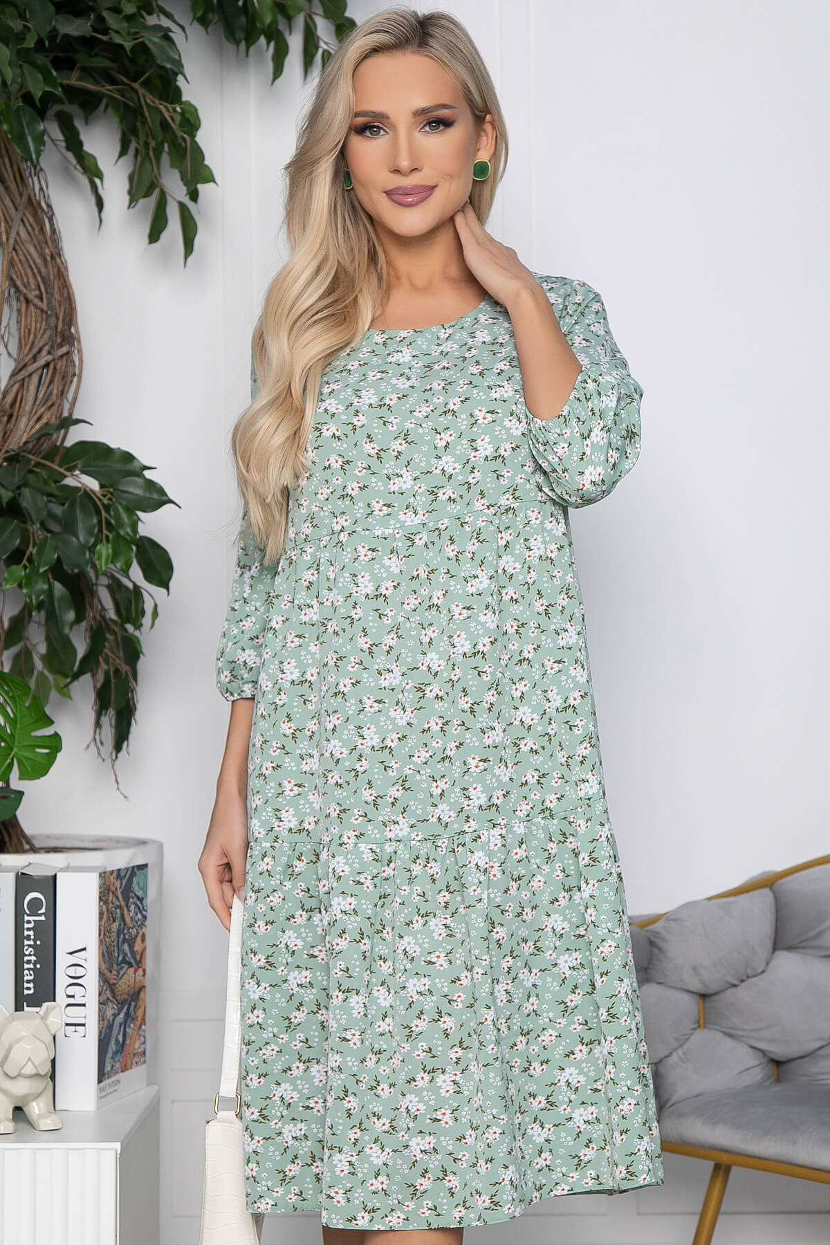 Платье Инара (зеленое) П10603