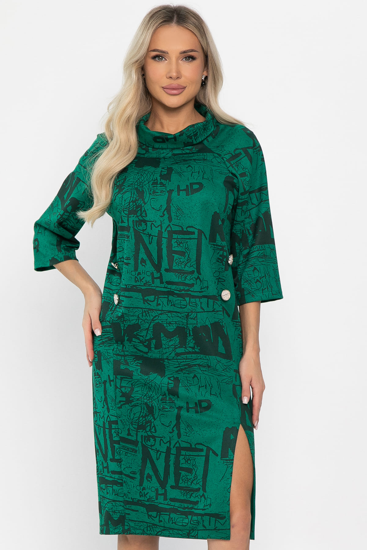 Платье трикотажное Конфетти (зеленое) П14295-18М