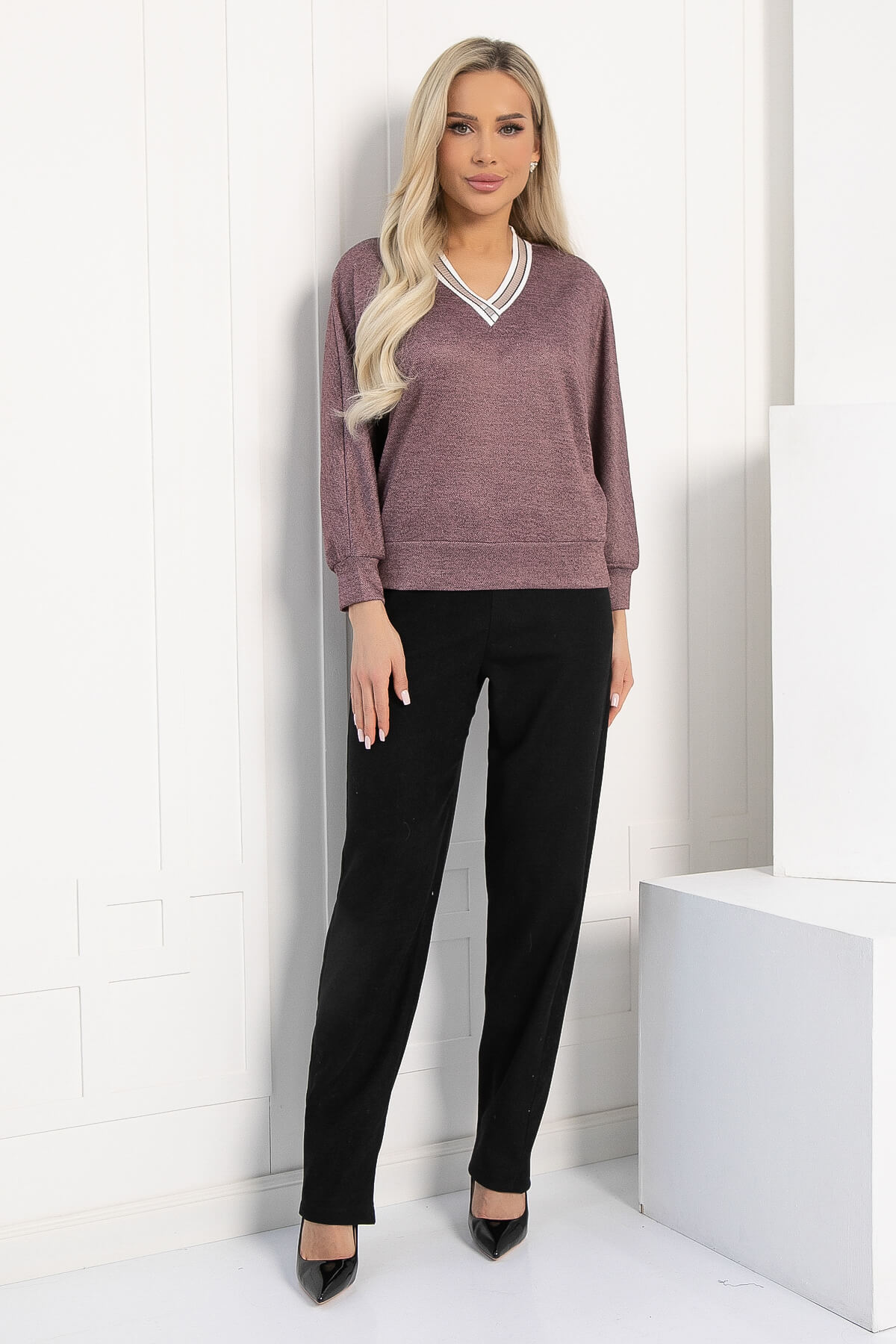 Джемпер Бери и беги (пыльная роза) Б12681-7