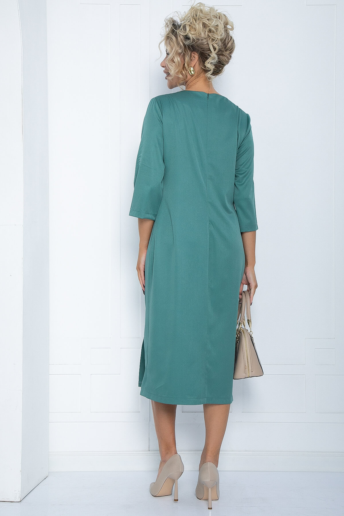 Платье Мэгги (зеленое) П12134