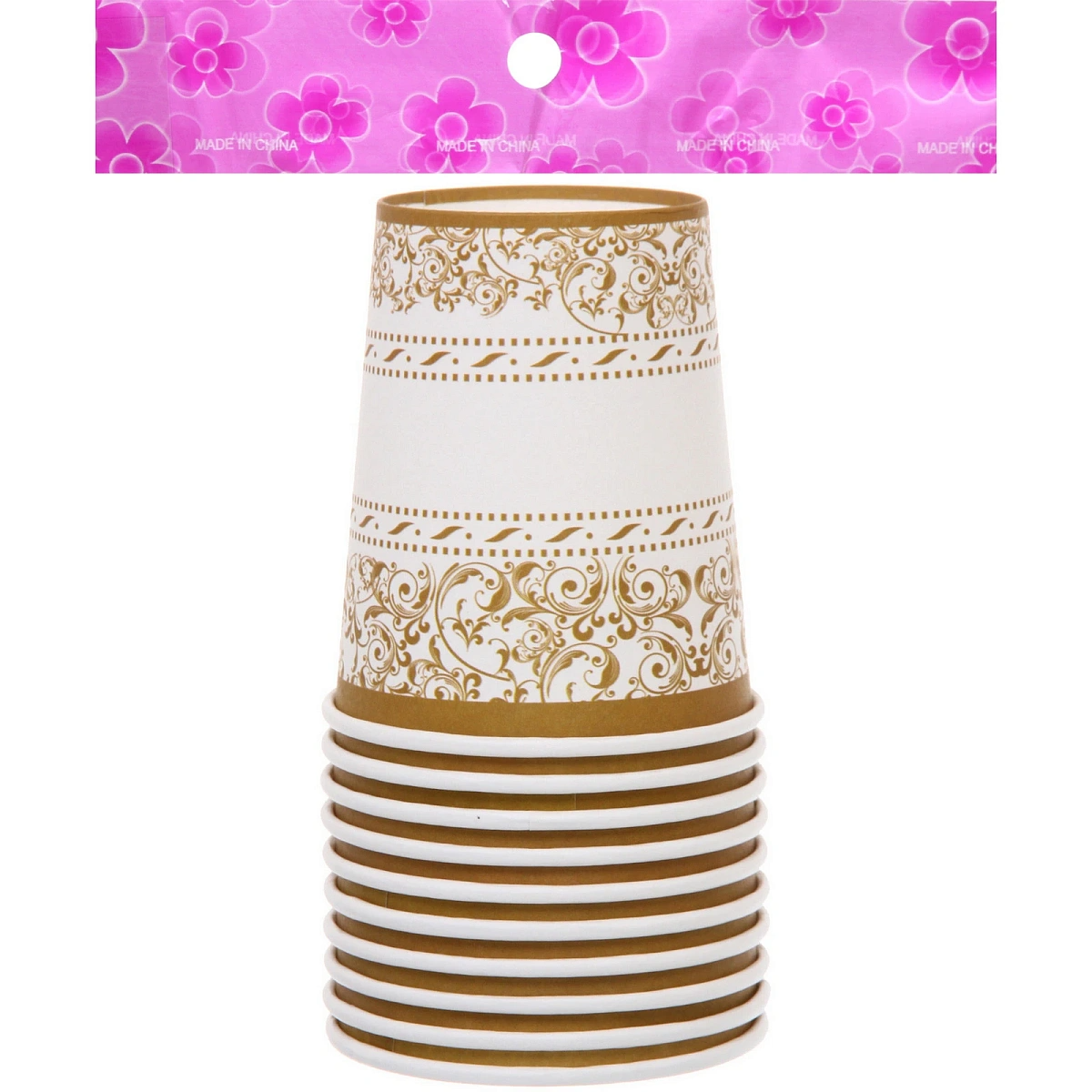 Стакан бумажный 0,2л в наборе 10 шт