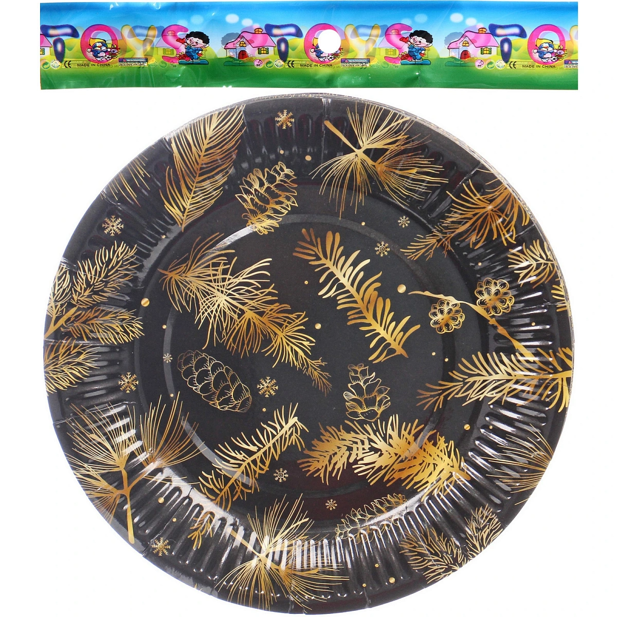 Тарелка бумажная 18 см в наборе 10 шт