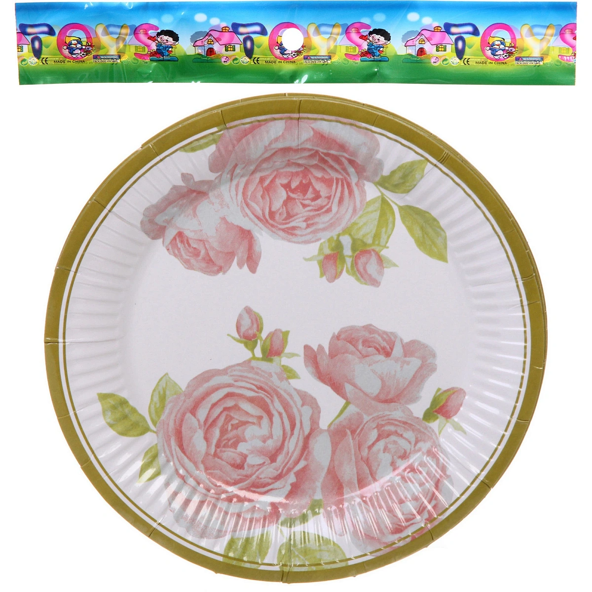 Тарелка бумажная 18 см в наборе 10 шт