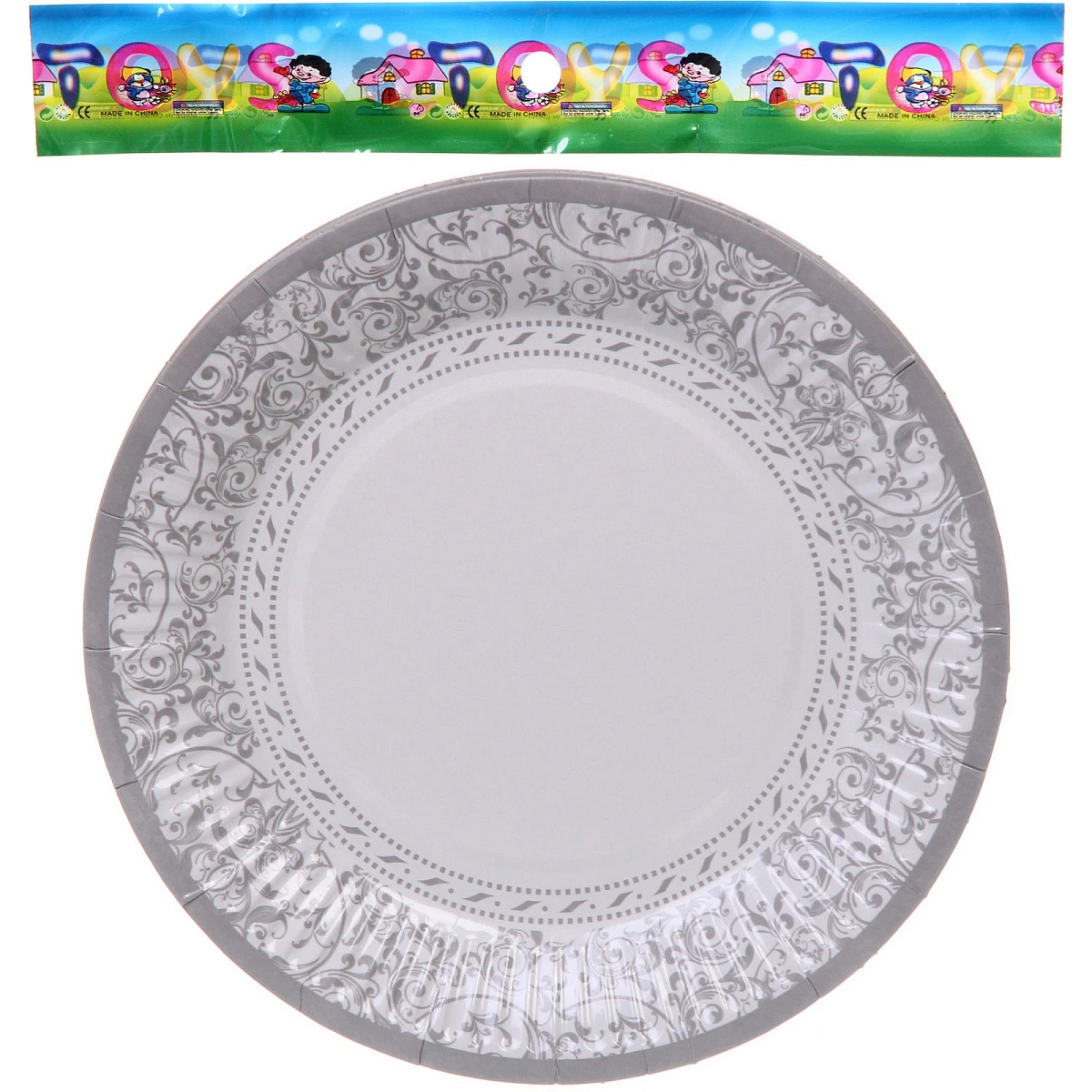 Тарелка бумажная 18 см в наборе 10 шт