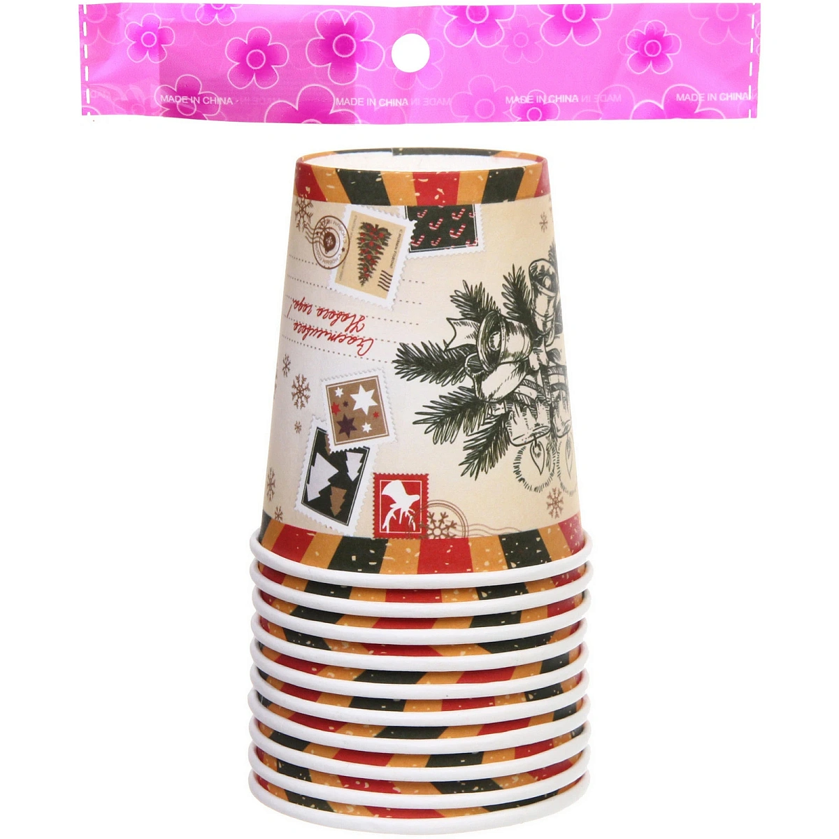 Стакан бумажный 0,2л в наборе 10 шт