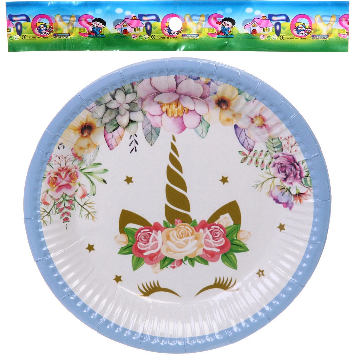 Тарелка бумажная 18 см в наборе 10 шт