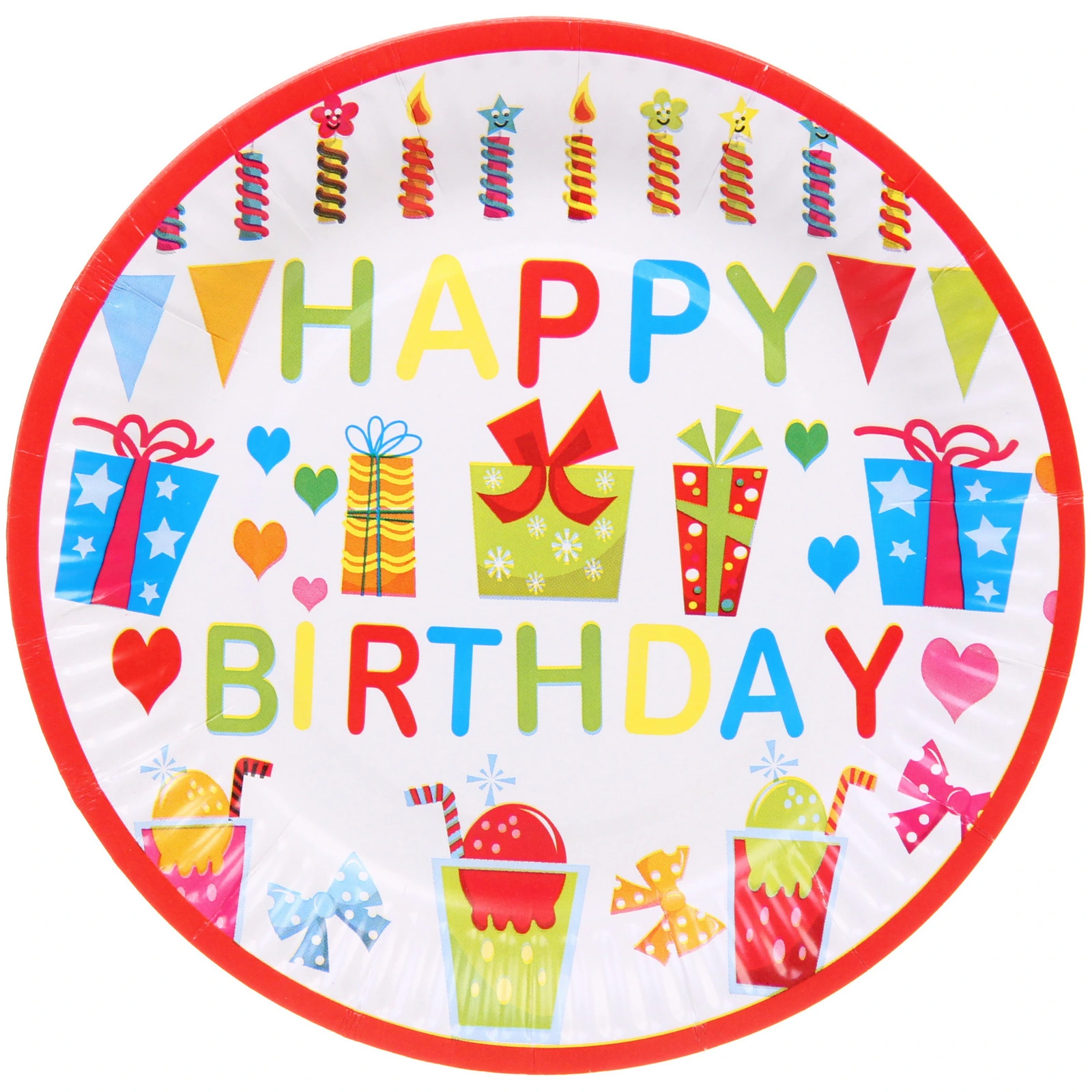 Тарелка бумажная 18 см в наборе 10 шт