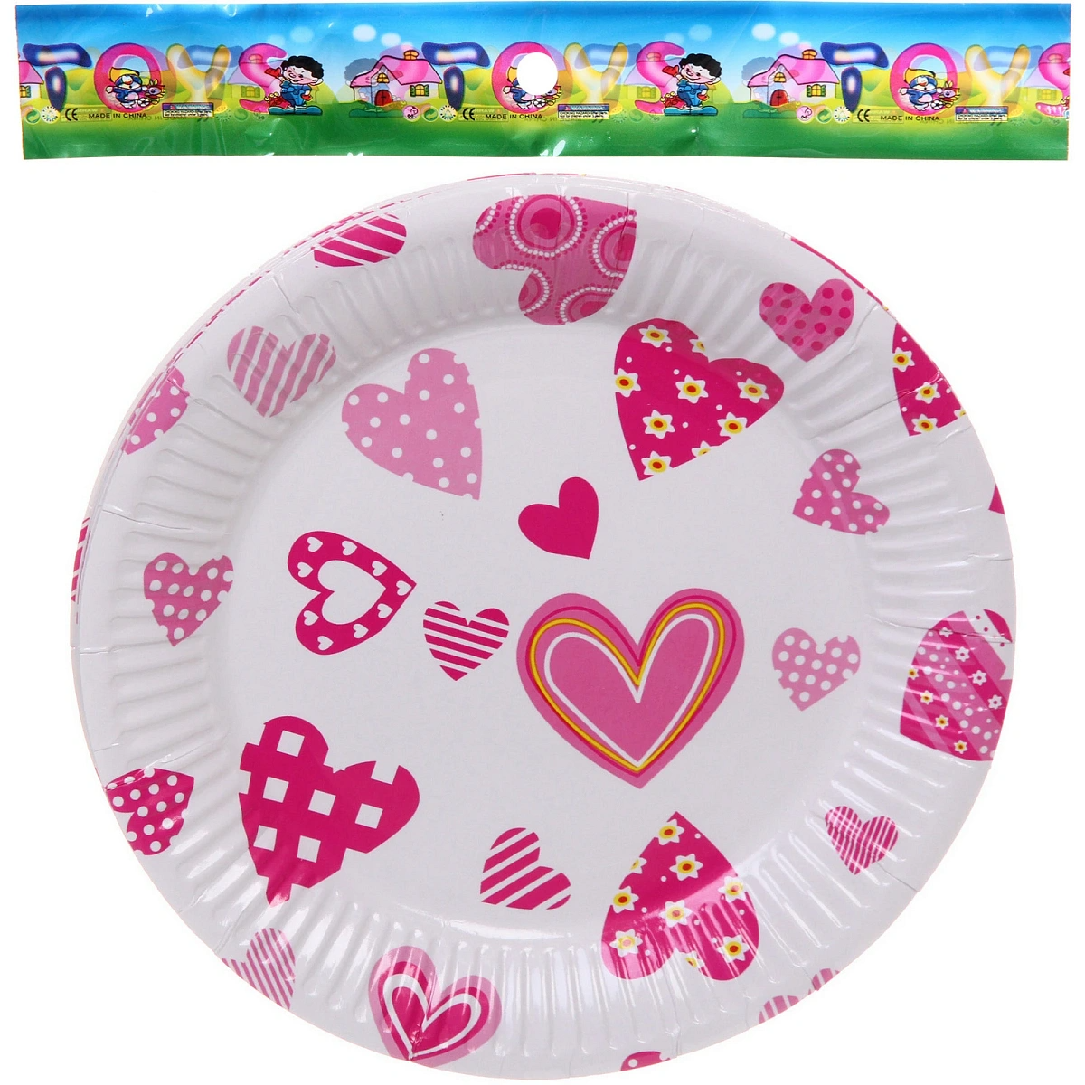 Тарелка бумажная 18 см в наборе 10 шт