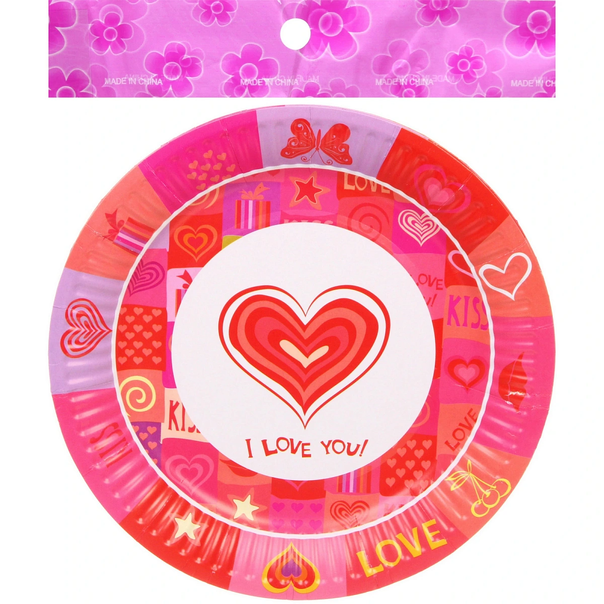 Тарелка бумажная 18 см в наборе 10 шт