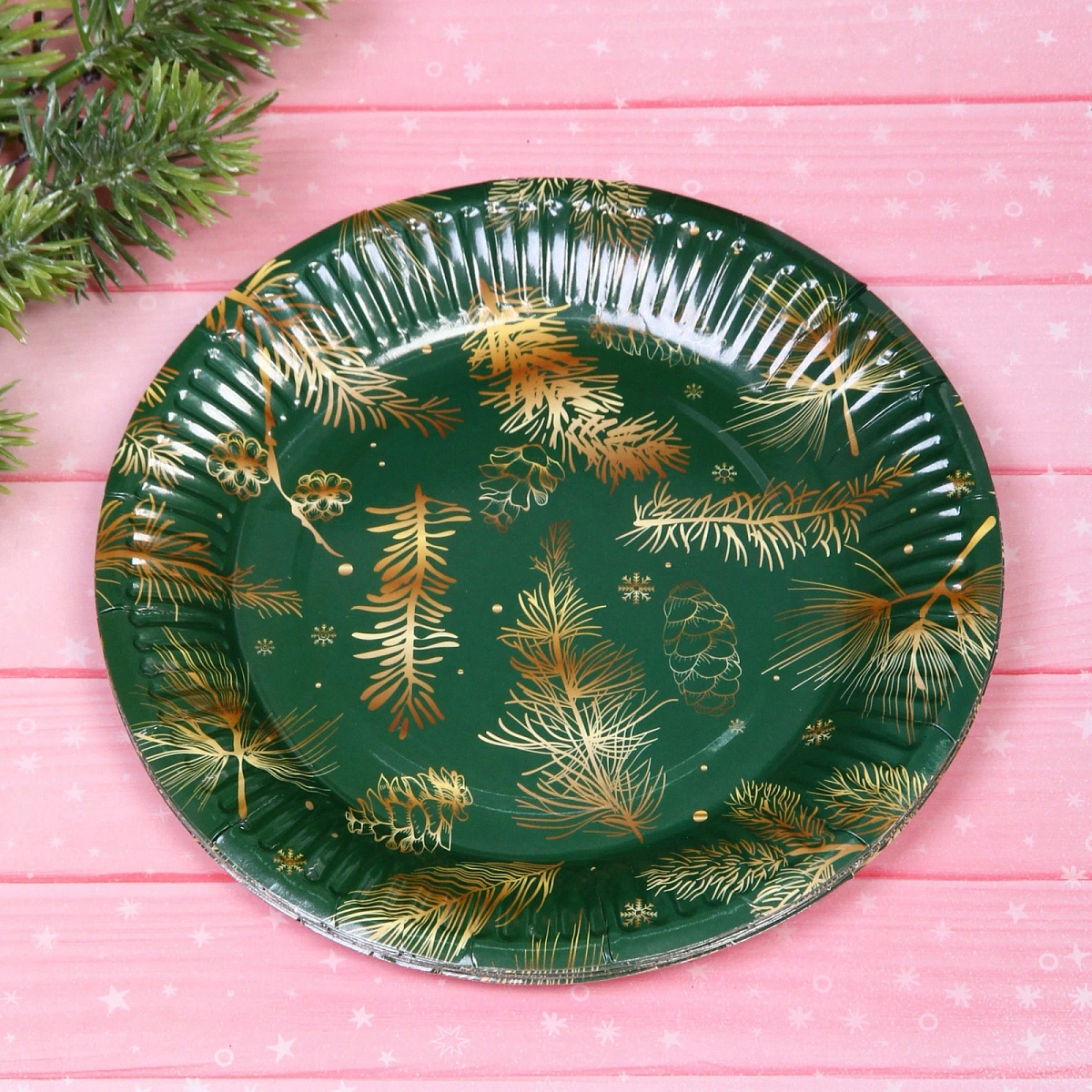 Тарелка бумажная 18 см в наборе 10 шт