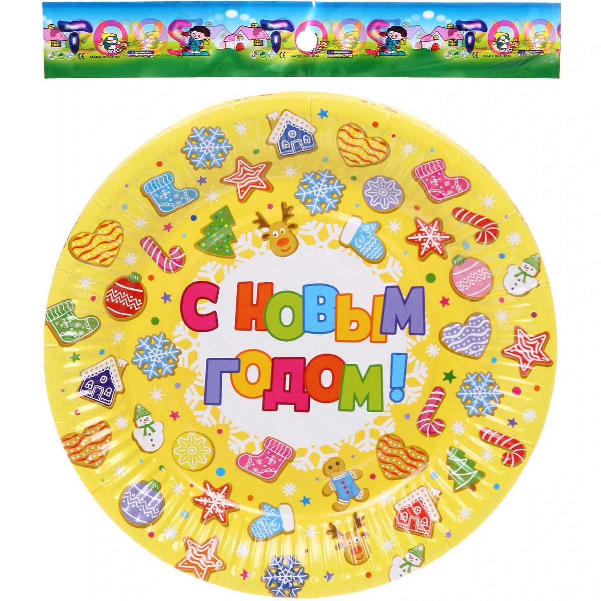 Тарелка бумажная 18 см в наборе 10 шт