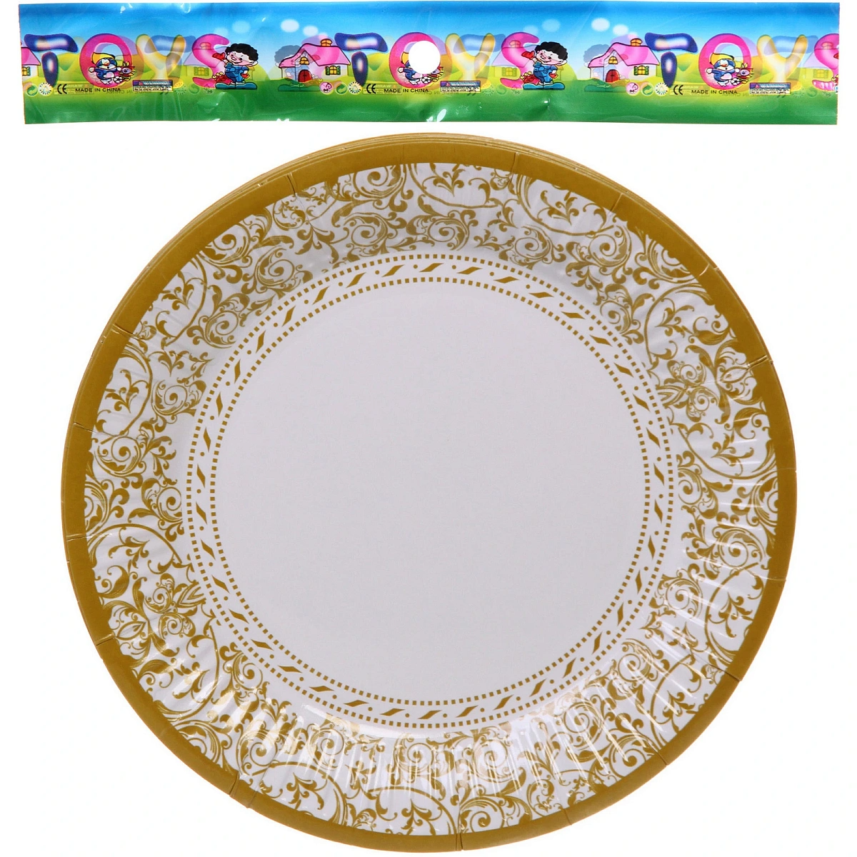 Тарелка бумажная 18 см в наборе 10 шт